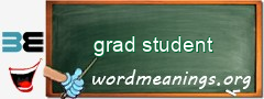 WordMeaning blackboard for grad student